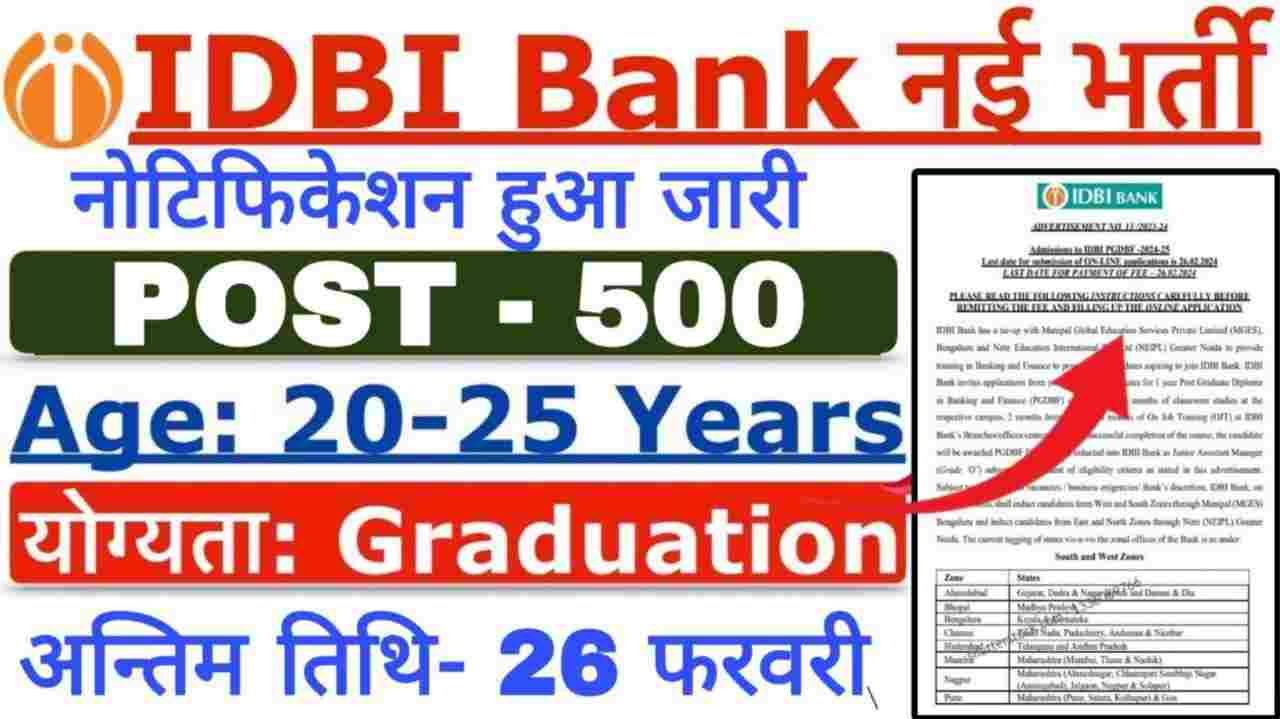 IDBI Bank Bharti 2024